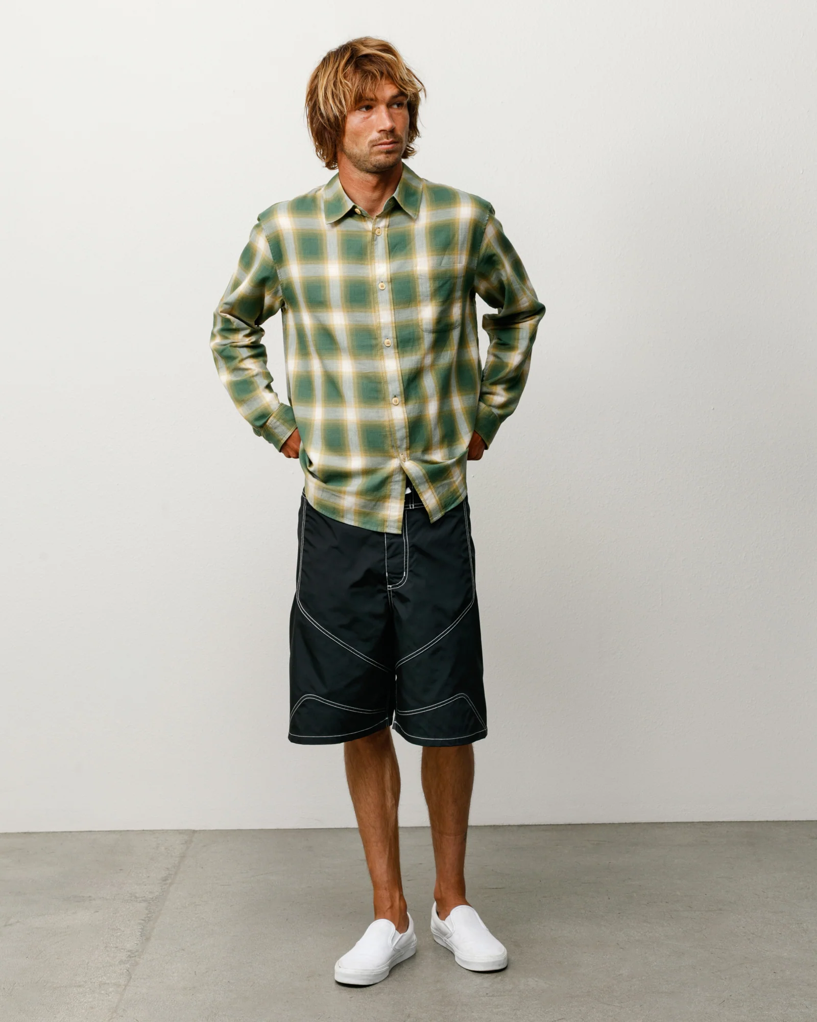 BEACH OMBRE PLAID SHIRT - Image 3