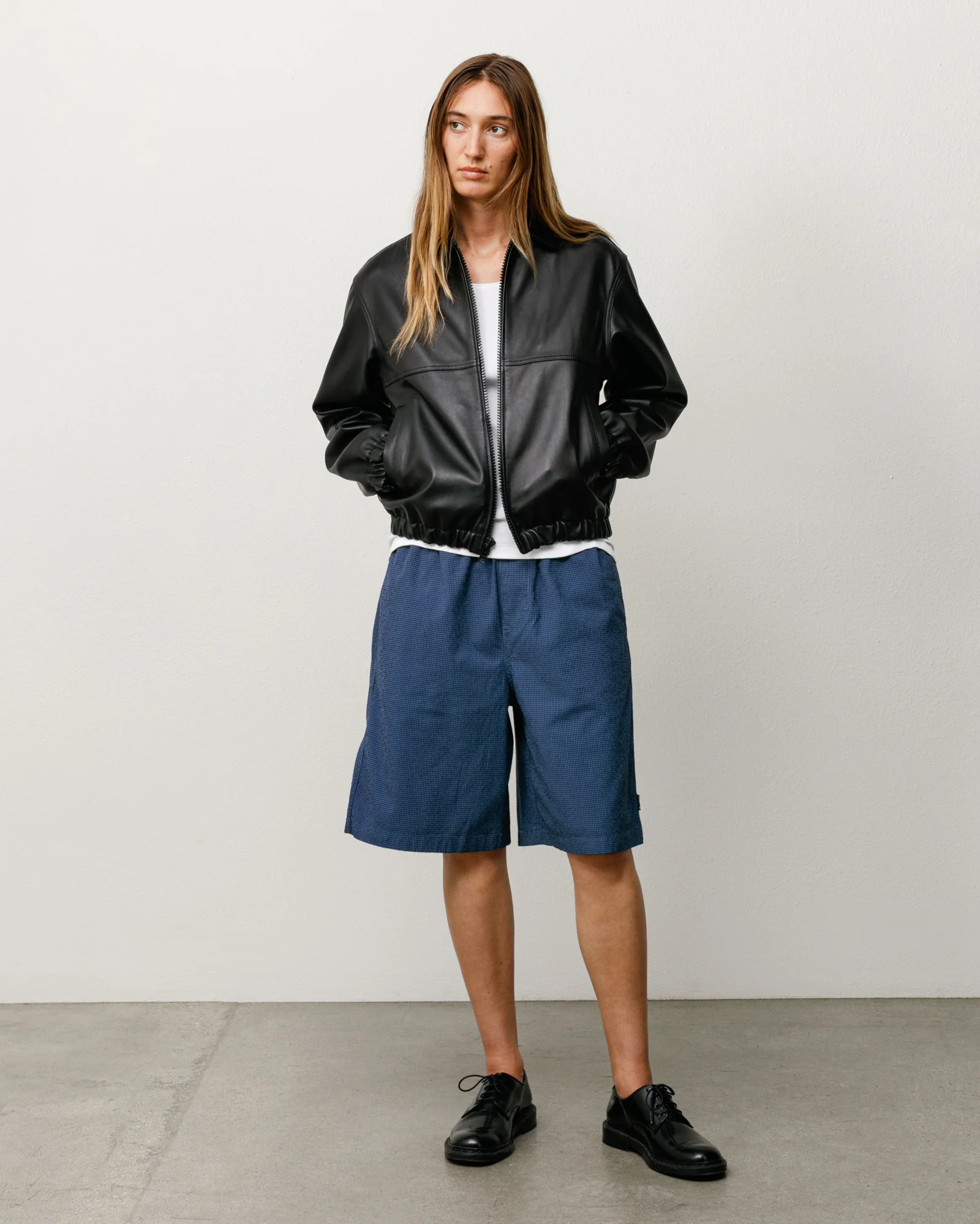 BAGGY SEERSUCKER BEACH SHORT