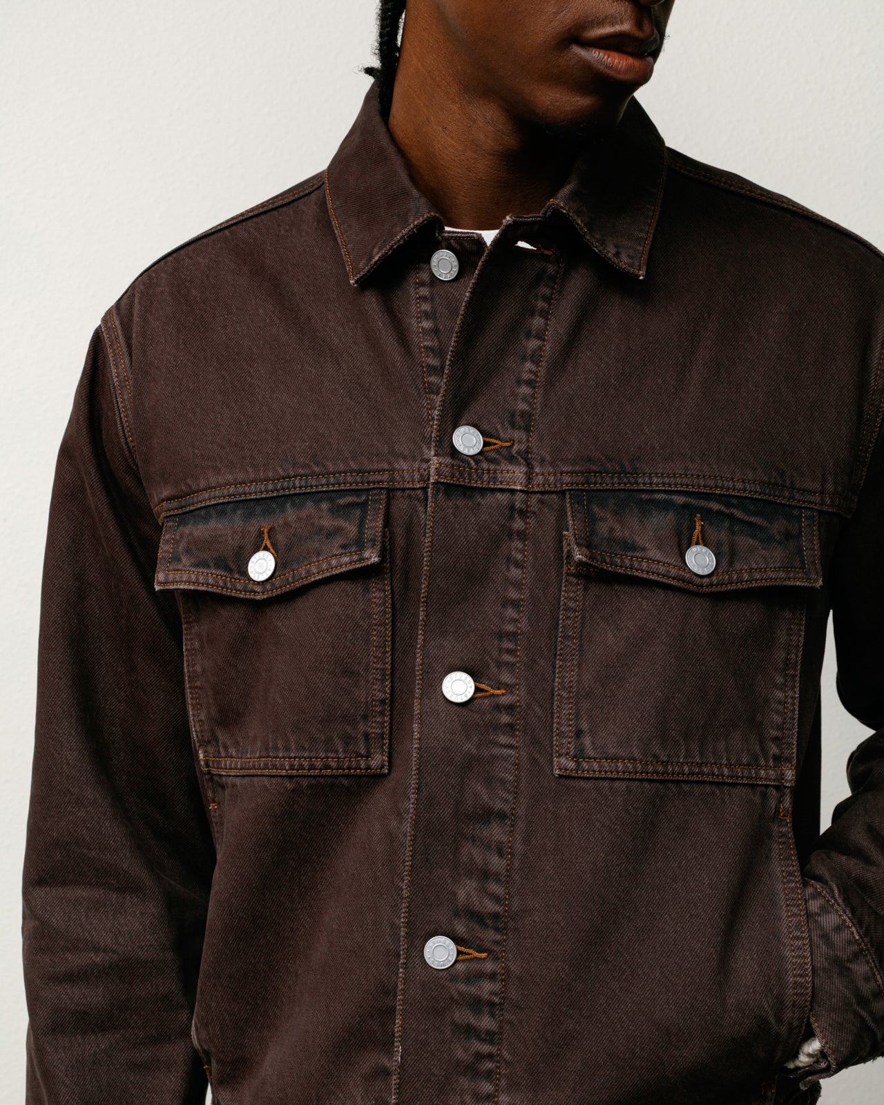 LINED DENIM TRUCKER JACKET - Image 3