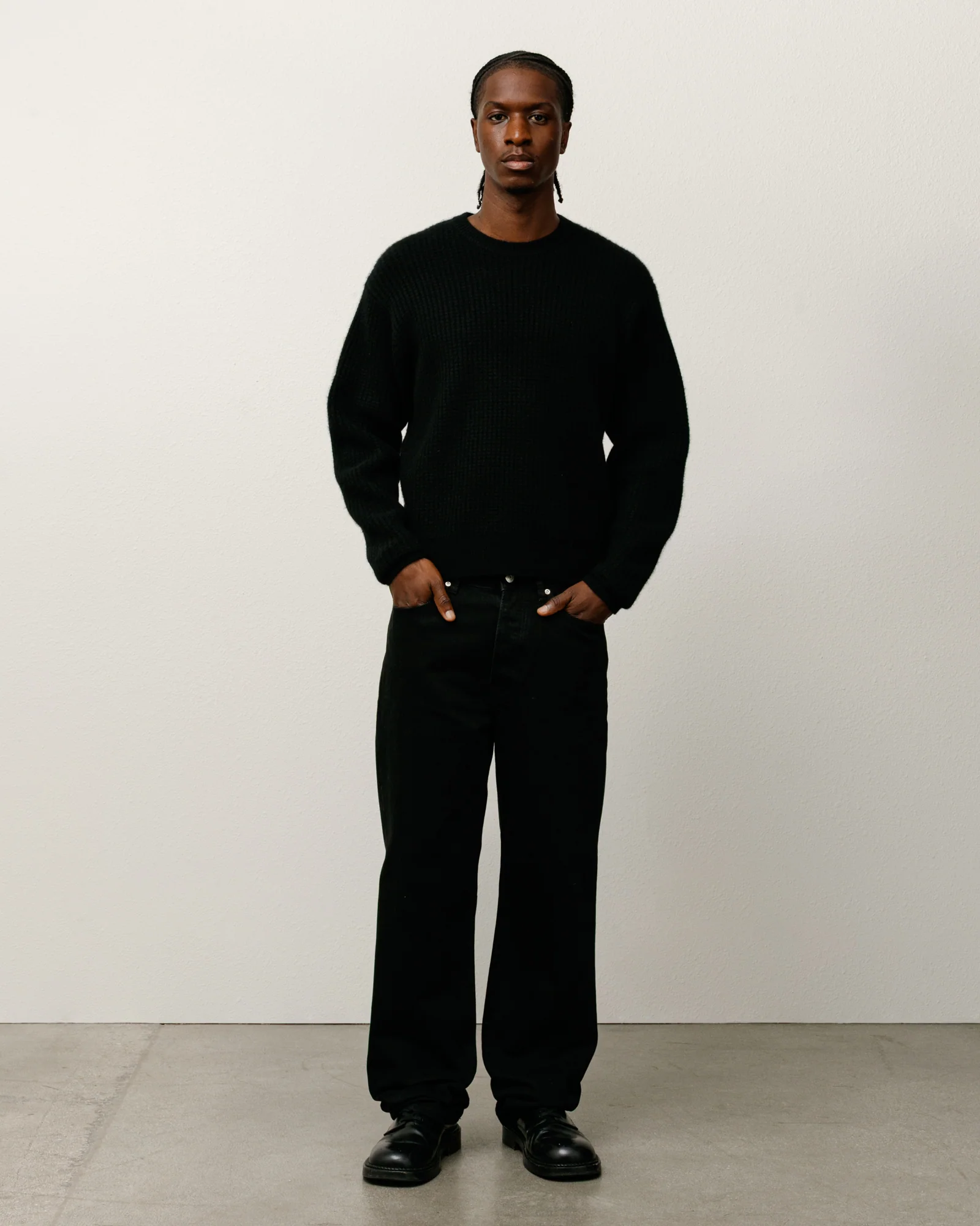 WAFFLE CASHMERE SWEATER