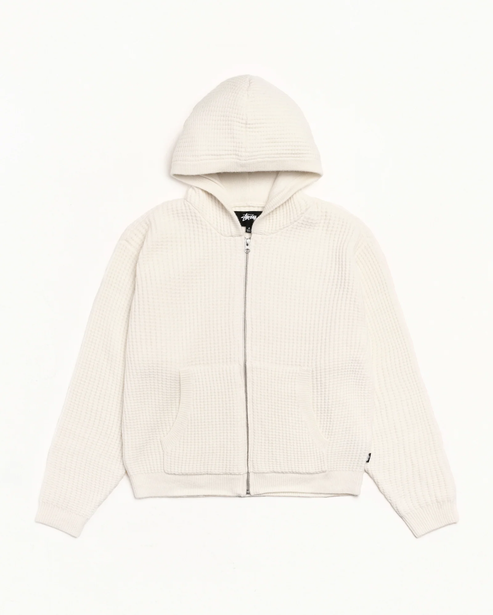 WAFFLE CASHMERE ZIP HOOD SWEATER - Image 4