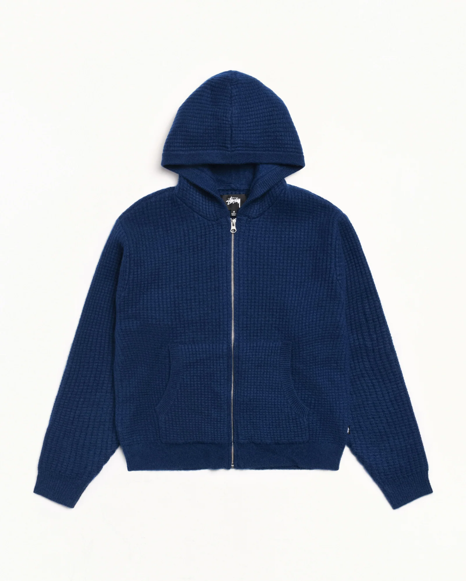 WAFFLE CASHMERE ZIP HOOD SWEATER - Image 6