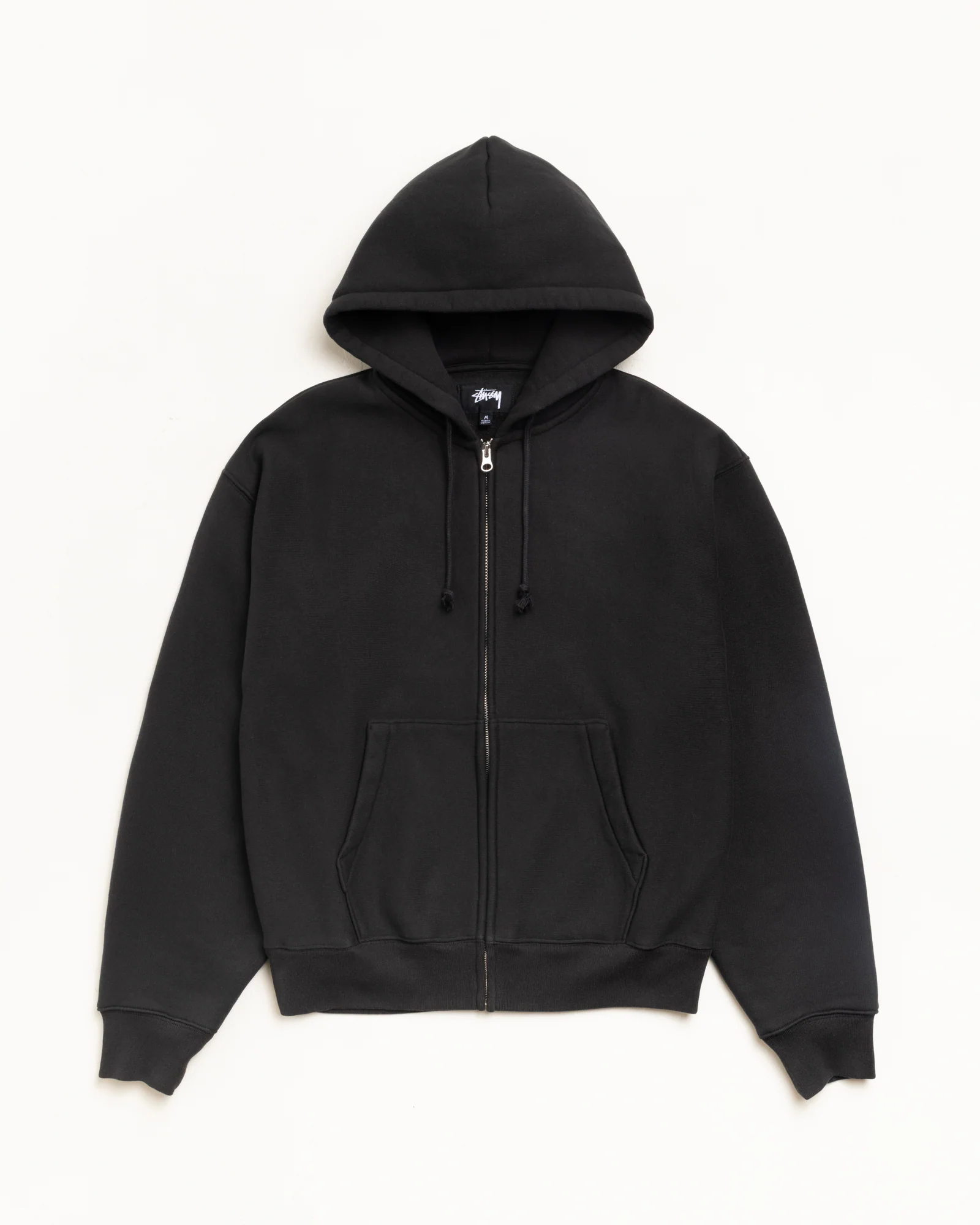 CURSIVE APPLIQUE ZIP HOODIE